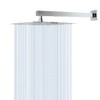 HarJue Shower Head with Extension Arm, High Pressure Square with