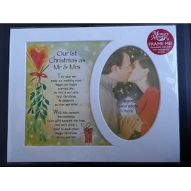 Homestreet Gifts Our First Christmas as Mr and Mrs Memory Mount Gift With A Beautiful Verse And A Choice Of Photo Frame (mount only)