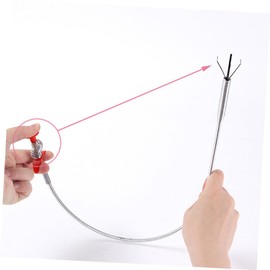 LALAFINA 4 piezas Herramienta Flexible para Destapar Drenajes de Acero Inoxidable con Cuádruple para Limpieza Cocina y Baño Accesorios Duraderos para Desagüe