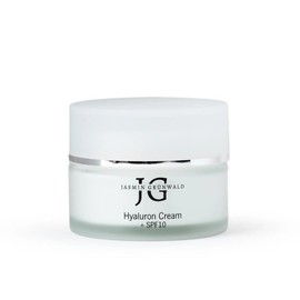 Jasmin Grünwald Hyaluronic Face Cream with SPF 10, 50 ml, Moisturising & Anti-Ageing, Vegan & Paraben-Free, UV Protection for All Skin Types