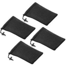4 Pack Nylon Mesh Drawstring Bag for Audiophile 10x15cm Small Storage Pouch Drawstring MP3 Player Charger Wireless Earphone Storage Lipstick Cosmetic Storage Jewelry String Bag Mini Stuff Bag Travel