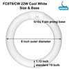 CHKADAWA FC8T9/CW Circular Fluorescent Light Bulb, 8 Inch Round T9