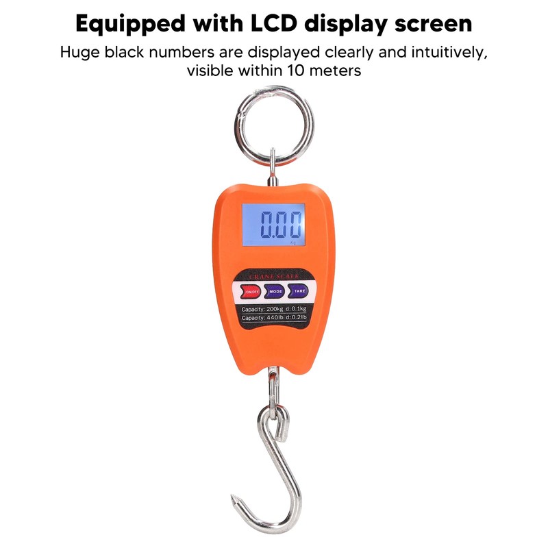 Portable Digital Hanging Scale with LCD Screen, Accurate Multifunctional Handheld
