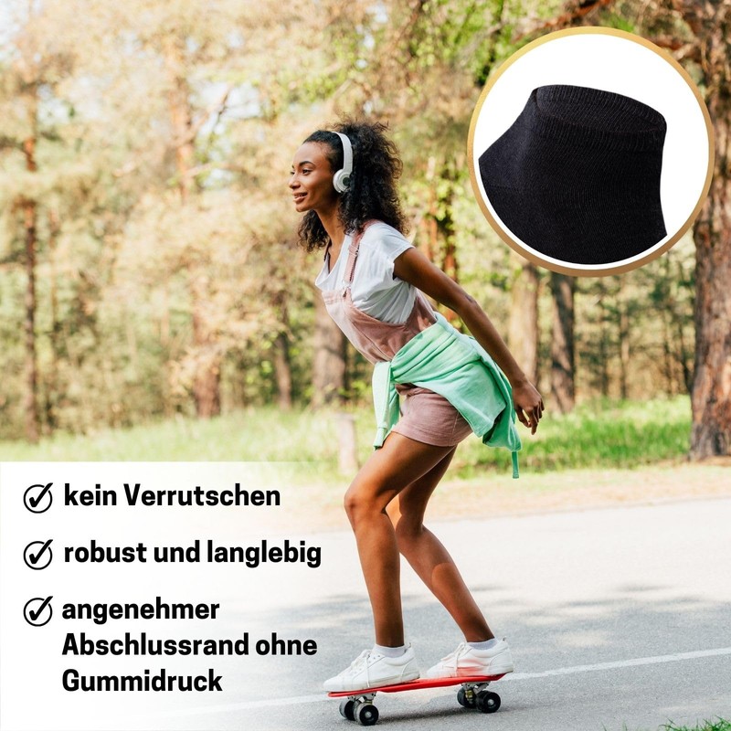 Sneaker Socken Herren 43-46 Schwarz 10 Paar Kurze Socken Atmungsaktive