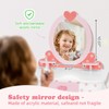 OOOK Kids Vanity Set,Table & Chair Vanity Set with Mirror（Includes