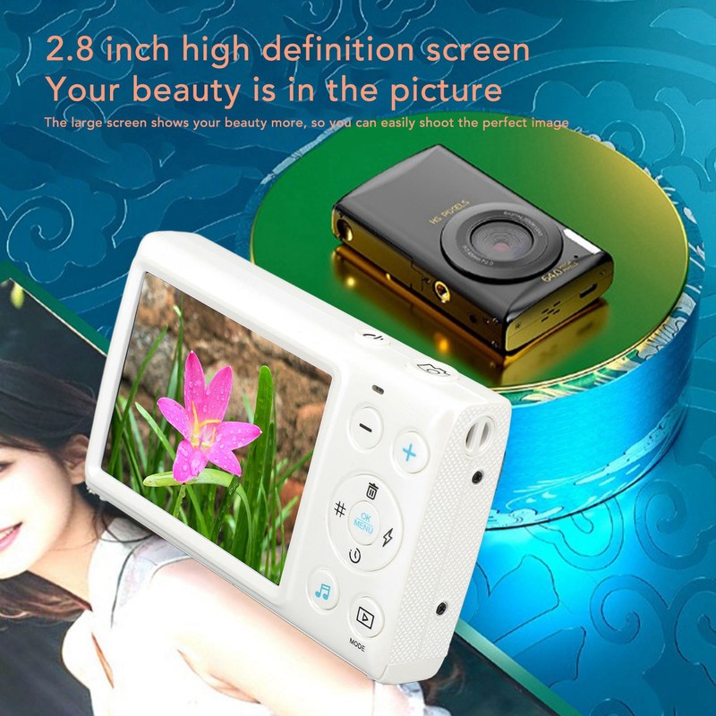 Digital Camera 4K 64MP MP3 Player 18X Zoom Auto Focus