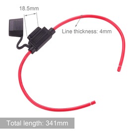 Rantecks 5 Pieces 12 V Inline Fuse Holder 12AWG Wiring Harness Car Fuse Holder with 30A Standard Blade Fuse for Car Truck Motorcycle Boat