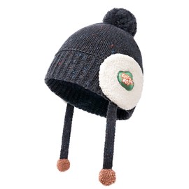 KOCOTREE Baby Winter Hat for Toddler Boys Girls, Earflap Knit Hat for Baby Girls Boys (Grey, M)