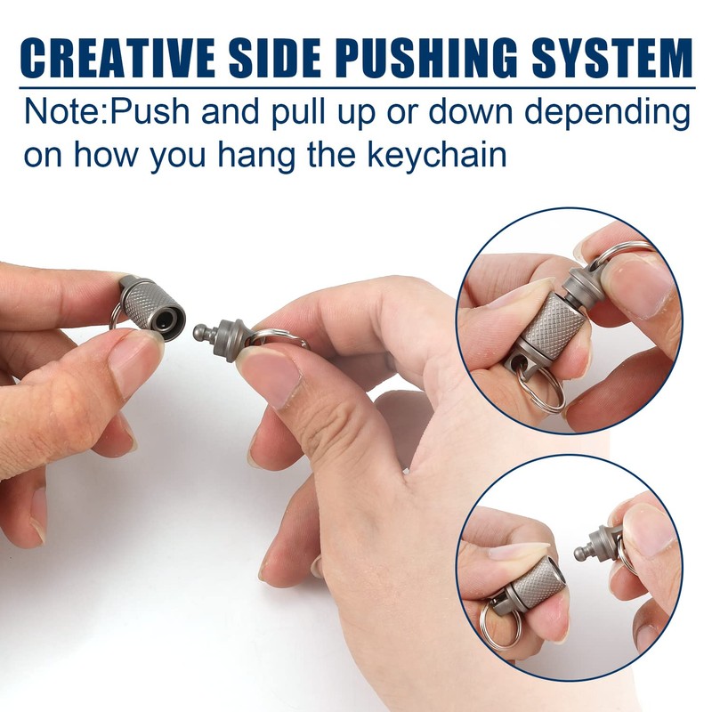 SAVITA 2pcs Titanium Alloy Detachable Key Chain Swivel Key Chain