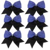 8 Inch Cheer Bows with Rhinestones, 2 Color Boutique Scrunchies,