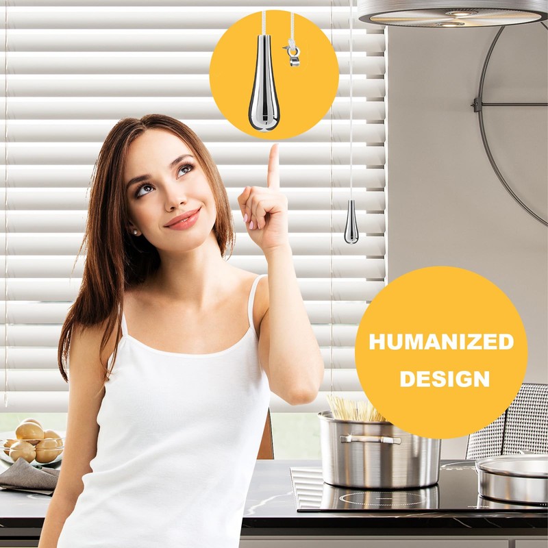 FENGRUI 1 Pcs Bathroom Pull Cord Handle Teardrop Chrome Pull