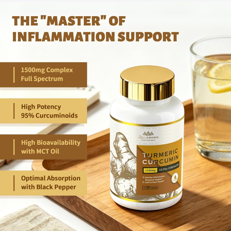DR. Crown Turmeric Curcumin Supplement, 95% Standardized Curcuminoids
