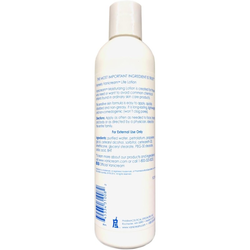 Vanicream Lite Lotion, 8 Ounce 8 oz (Pack of 2)