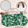 Palm Banana Leaf Rectangular Storage Basket,Collapsible Fabric Storage Container with