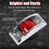 LiLoom 4 Pcs Trailer Side Marker Light, Chrome Armored 12