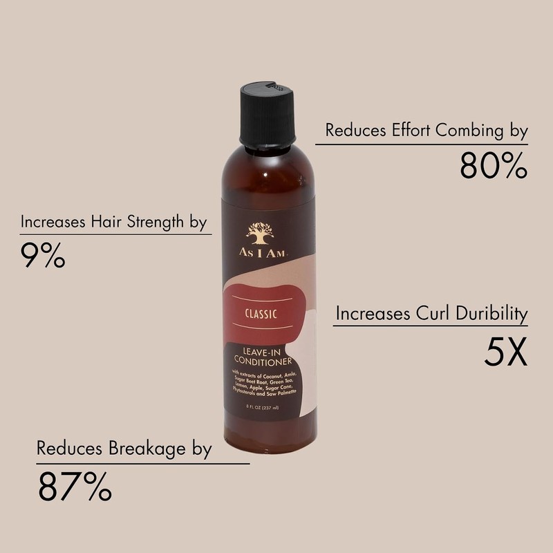 As I Am Detangling Conditioner Leave-in Tangle Releaser, 8 Ounce