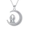 Arrebol Sister Necklace 925 Silver Women's Necklace Moon Pendant Original
