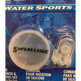 Swimline Silicone Nose Pinch & Ear Plug Set Swim Class Kit Budget Clear 9602