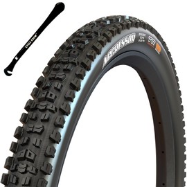 Cycle Crew Tire Lever and Maxxis Aggressor Mountain Bike Tire - 29x2.30, 58-622, Dual, DD, Tubless Ready Bundle