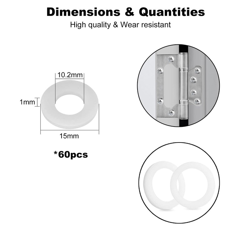 Pack of 60 Fitschenringe Room Doors, 15 mm x 10.2