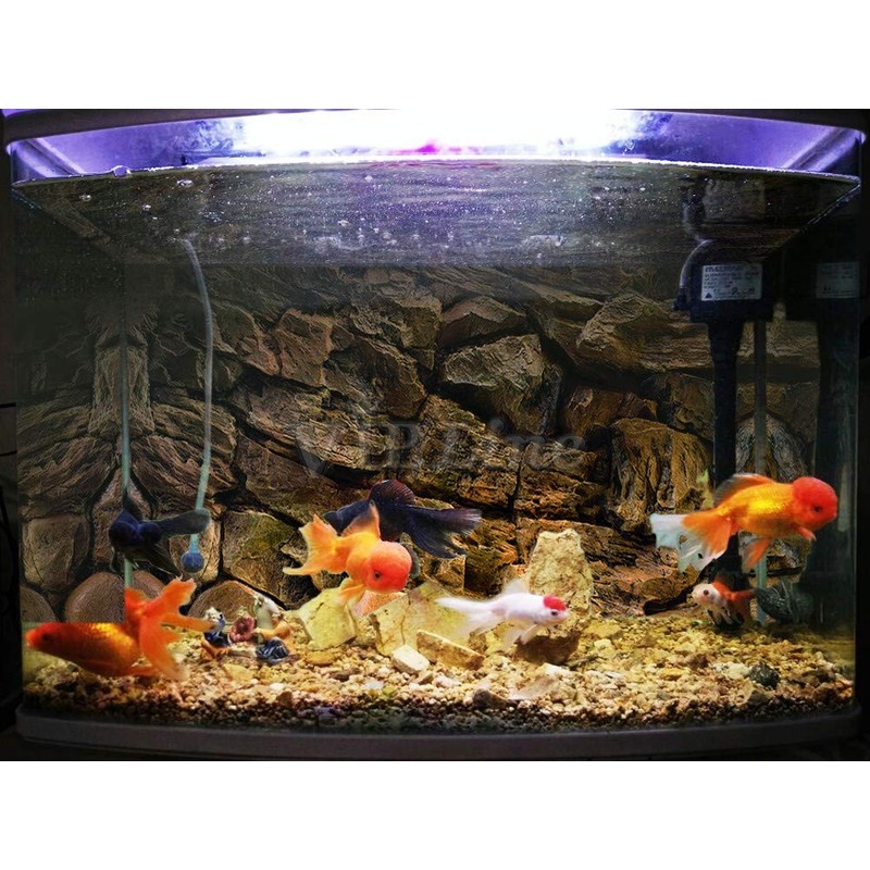 VIP.LINE Rock Wall Aquarium Background Poster PVC Fish Tank Decor