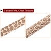 HARFINGTON 2pcs Wood Clay Roller 4"Water Wave Pebble Pattern Rolling