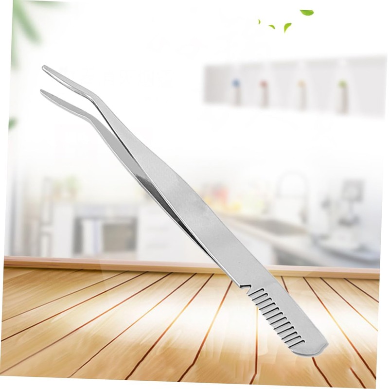FOMIYES Professional Eyebrow Tweezers Spoolie Stainless Steel Hair Removal Tweezers