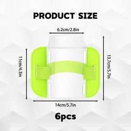 6 Pcs Sia Badge Holders, Adjustable Armband Security Badge Holders for Security Guards Personnel, Arm ID Cards License Holder for Bouncers, Doorman, Emergency Rescue (Mixed Color)