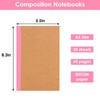 LABUK 60 Pack Notebooks Bulk, A5 Lined Kraft Notebooks Composition