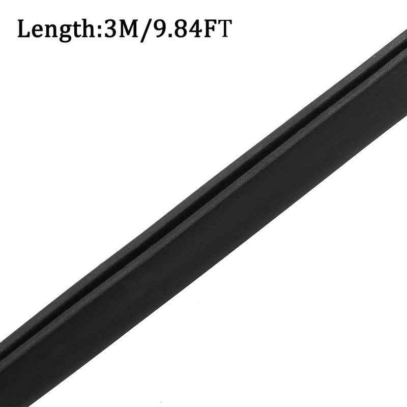 TA-VIGOR Edge Trim U Seal, Black PVC U-Seal Channel Edge