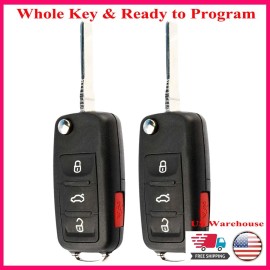 AUTOTOTAL-PARTS 2 For 2011-2016 Volkswagen VW Jetta Passat Golf Tiguan Remote Flip Key Fob