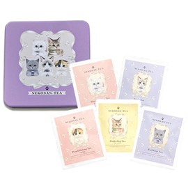 Nekosan Tea (NEKOSAN-TEA) Cat Cookie Cat Paw Tea Bag Blue Jasmine Tea & Earl Grey & Darjeeling & Apple Tea & White Peach Oolong (5 Types) (Gift)