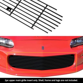 APS Compatible with 1998-2003 Chevy Camaro Black Main Upper Billet Grille Insert C86006H