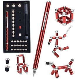 WQWQUU Fidget Pen,Magnetic Pen， Decompression Magnetic Toy Pen，Magnet Pen Fidget Toy Relieve Pressure Novel Toy Gift for Kids or Friends! (Big Red)