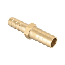 QUARKZMAN 10 mm to 8 mm Dmr Brass Straight Barb Hose Assembly Reducer x 1 Piece Straight Connector Adapter for Hose Connection Gold Tone