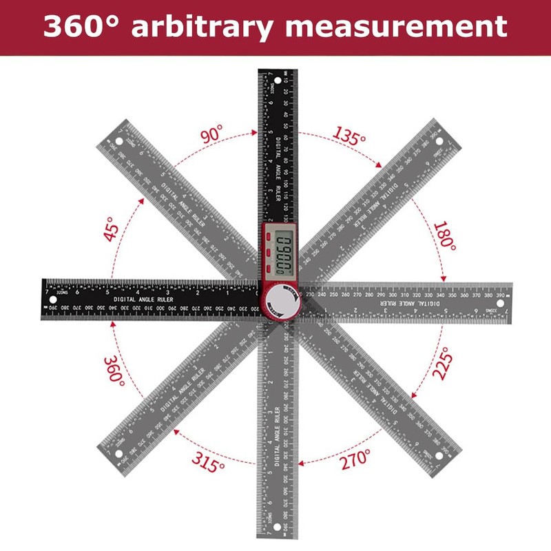 Angle Finder,Digital Angle Finder Tool,8''/200mm Digital Angle Finder Ruler with