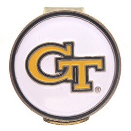 Georgia Tech Yellow Jackets Golf Hat Clip with Double-Sided Ball Marker