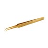 Titanium Gold Diamond Grip Tweezers 5.50” Curved | 0.71 oz