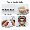 40PCS Realistic Acrylic Dome Eyes, 0.78" Half Round Craft Eyeballs,