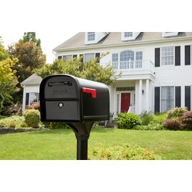 Architectural Mailboxes 6300B-10 Oasis 360 Locking Parcel Mailbox, Extra Large, Black, 6300B-10