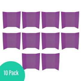 Flipside Products 36” x 48” Project Boards for Presentations, Science Fair, School Projects, Event Displays and Trifold Picture Board, Proudly Made in USA - Purple - 10 Pack