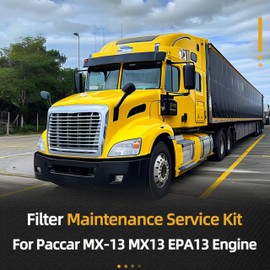 JAVOUKA 2 Pack Filter Maintenance Service Kit, for Paccar MX-13 MX13 EPA13 Engine, Engine Oil, Fuel, Element Filter Servive Kit, 1922496,1948921,1852006
