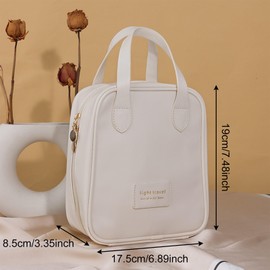 KASESSS Große Kapazität Kosmetiktasche, Kulturtasche Damen, Kulturbeutel Damen, Make up Tasche mit Griff, Schminktasche PU-Leder, Wasserdichte Make Up Bag mit vielen Fächern für Reise Schlafzimmer Bad