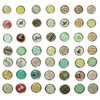 Paper Fasteners FMHXG 50pcs 9mm Round Mixed Pattern Brads Metal