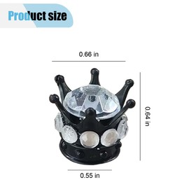 4PCS Crown Tire Valve Stem Caps - Bling Handmade Crystal Rhinestone Dustproof Cover Car Wheel Valve Caps - Attractive Chrome Crown Tire Air Cap Universal Stem Covers for Car SUV Truck (Black/Silver)