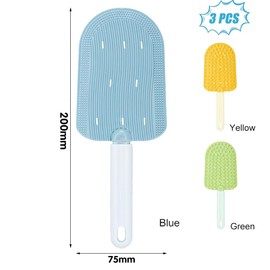 3pcs Cat Comb, Soft Cat Tongue Brush, Cat Brush for Shedding, Cat Hair Brush for Long or Short Haired Cats, Pet Grooming Remover Loose and Matted Fur