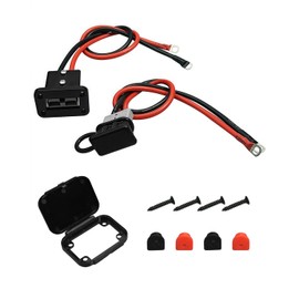 1.64FT 50A Battery Quick Disconnect Connector, Fit for Anderson Connector 6 to 12 Gauge, 8AWG Forklift Battery Cable Connector Quick, with O-Ring 12V Wire Harness Terminal, 2PCS