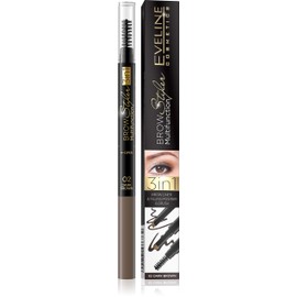 Eveline Cosmetics Brow Styler Multifunctional Eyebrow Pencil 3-in-1 No. 02 Brown