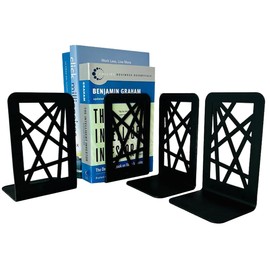 IDEA HOGARE Sujetalibros Organizador Sujeta Libros Figuras Varias 4 Pzas (Entrelazado)