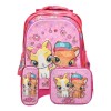 Lluvia Mochila Con Ruedas Lonchera Lapicera Gatos Con Flores 3d